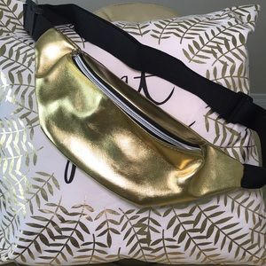 Gold fanny pack
